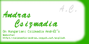 andras csizmadia business card
